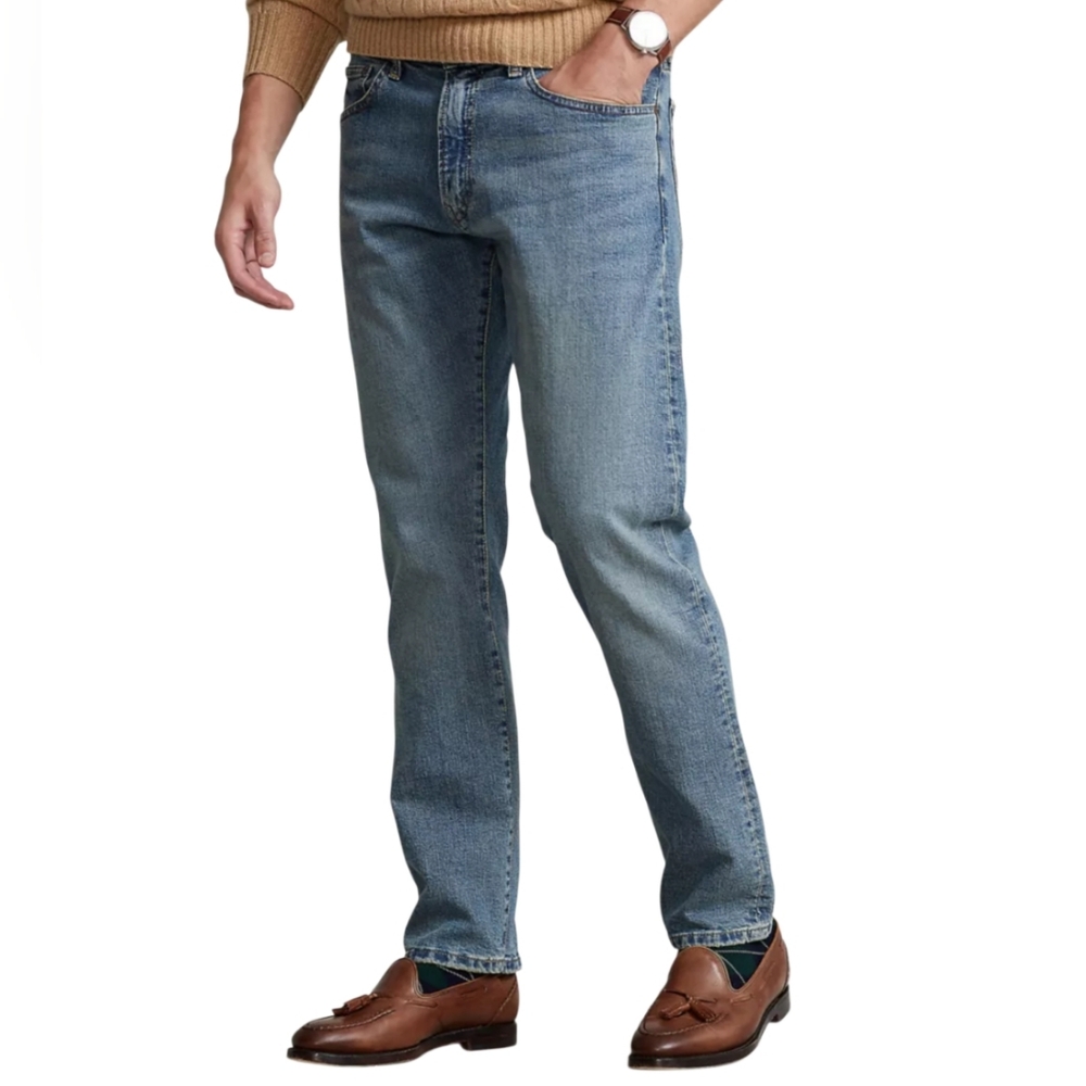Polo Ralph Lauren The Hampton Relaxed Straight Men's 36Tx38 Denim Blue Jeans